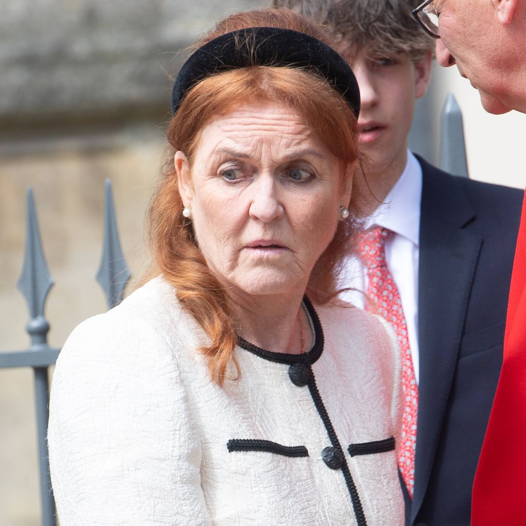 Sarah Ferguson nach dem Ostergottesdienst in der St.-Georgs-Kapelle in Windsor, 20. April 2025