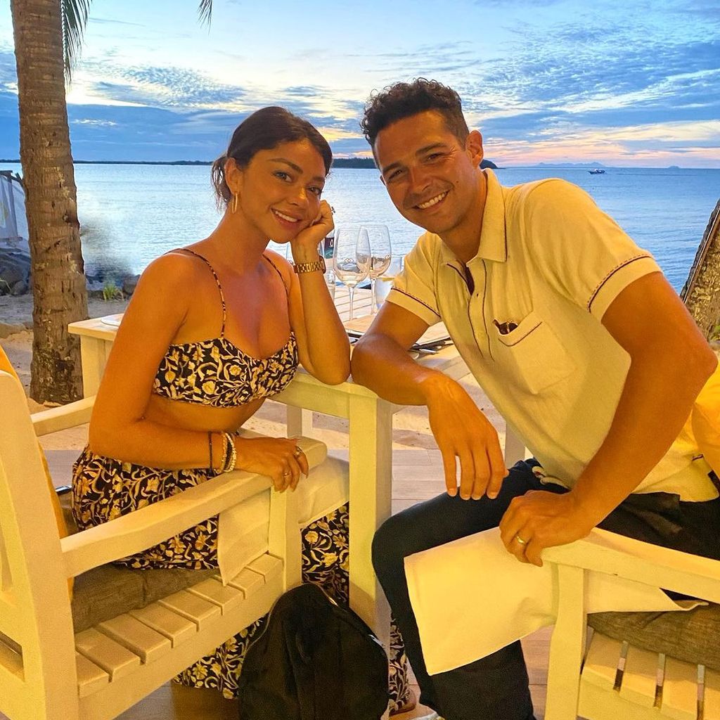 Sarah Hyland und Wells Adams im August 2023