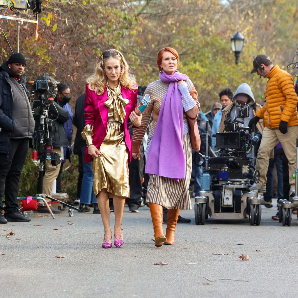 Sarah Jessica Parker und Cynthia Nixon am "And Just Like That"-Set
