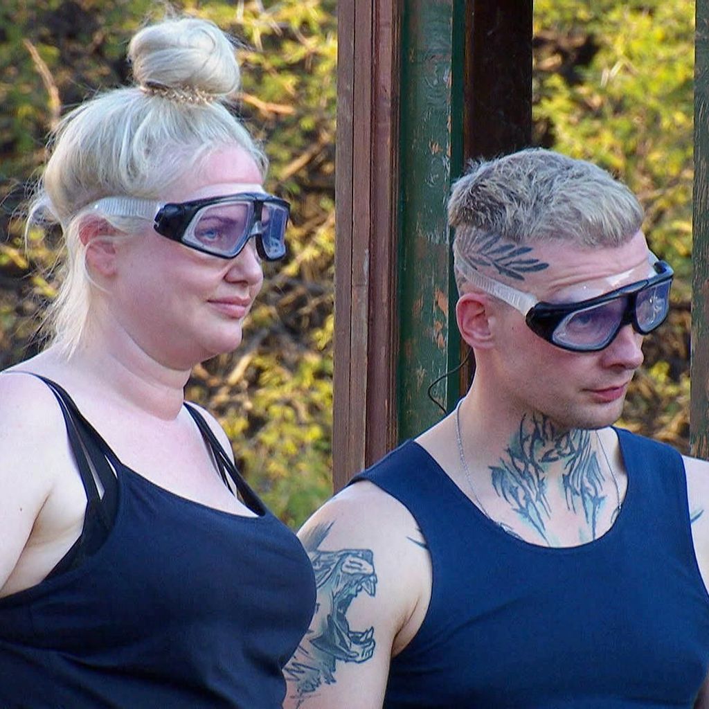 Sarah Knappik und Eric Stehfest bei der Dschungelprüfung