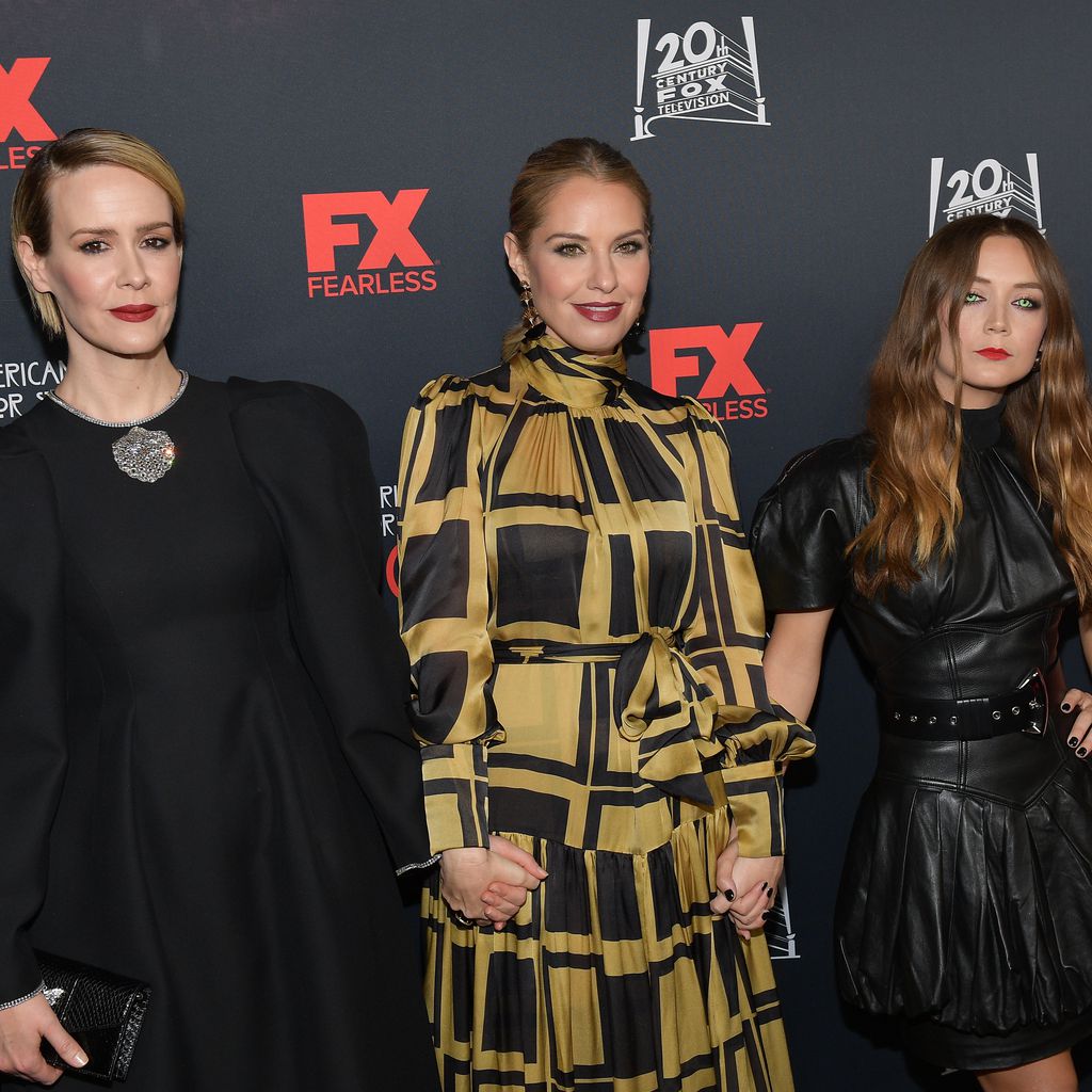 Leslie Grossman mit ihren "American Horror Story"-Kollegen Sarah Paulson und Billie Lourd