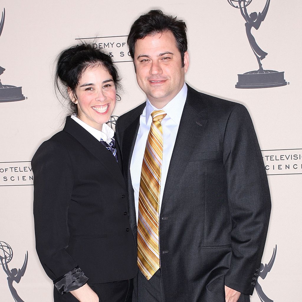 Comedienne Sarah Silverman und Moderator Jimmy Kimmel, April 2008