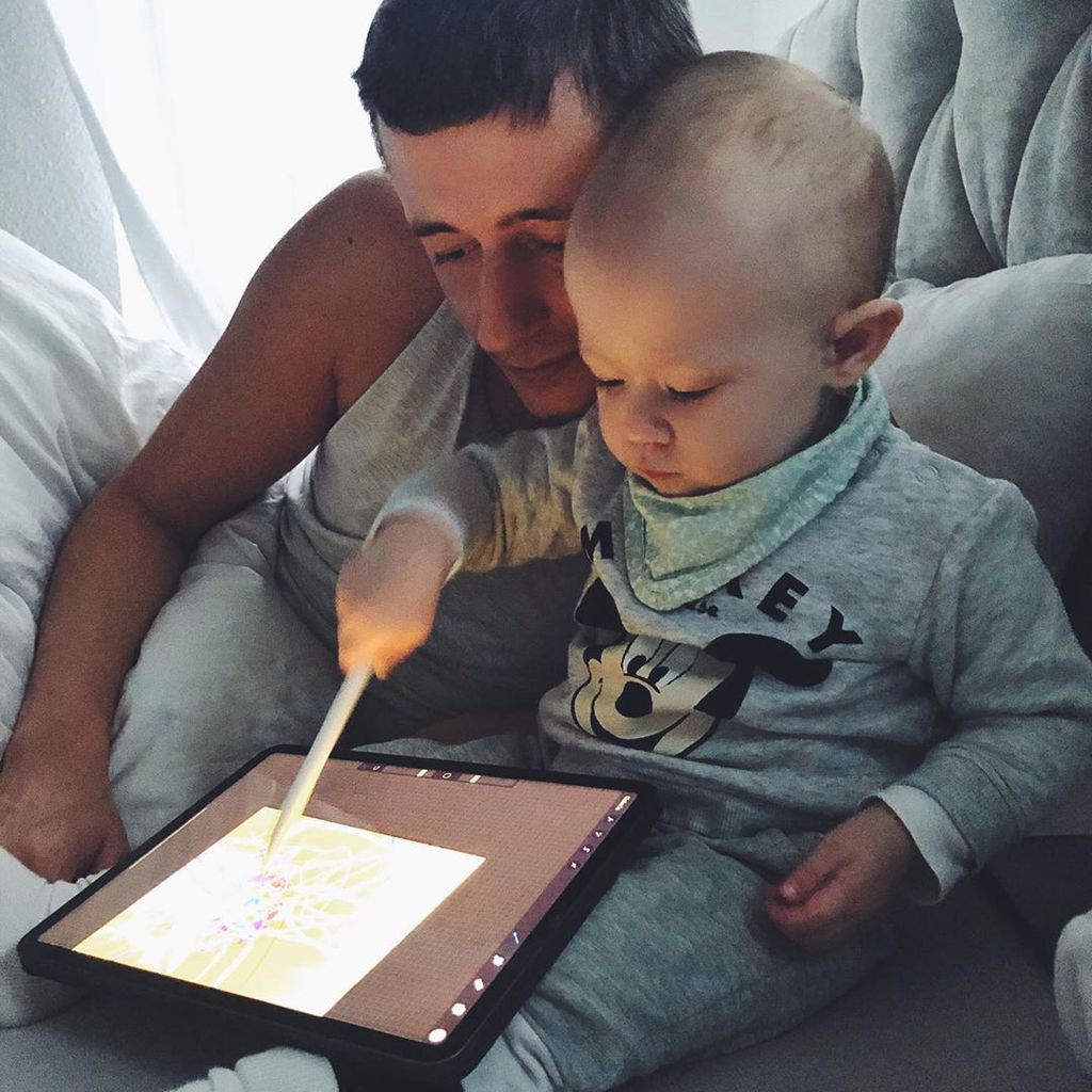 Sascha Koslowski und sein Sohn Leonardo