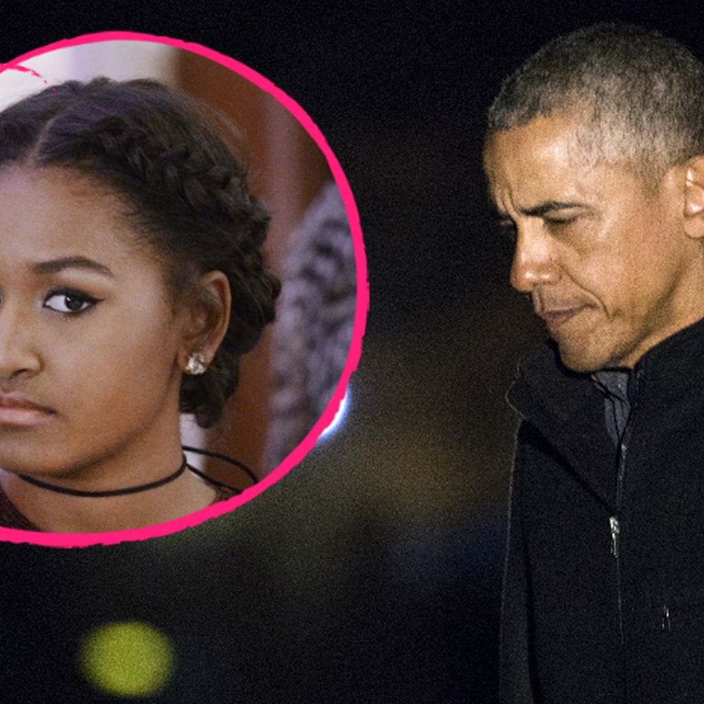 Sasha Obama und Barack Obama