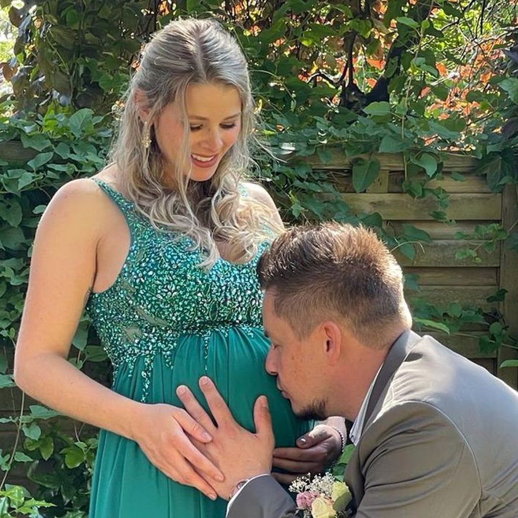Saskia Atzerodt bei der Hochzeit mit ihrem Mann Sebastian