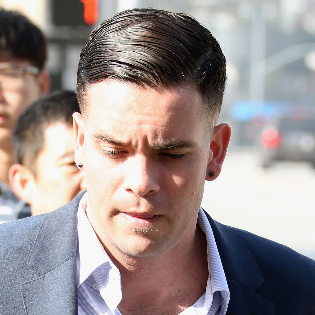 Schauspieler Mark Salling auf dem Weg ins Gericht in Los Angeles