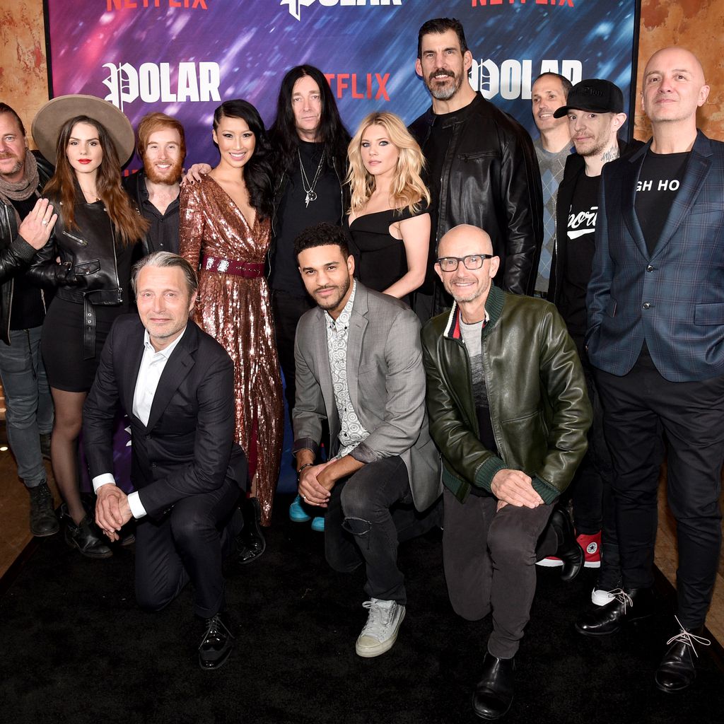 Schauspieler und Produktionsteam von "Polar" bei der Premiere in New York