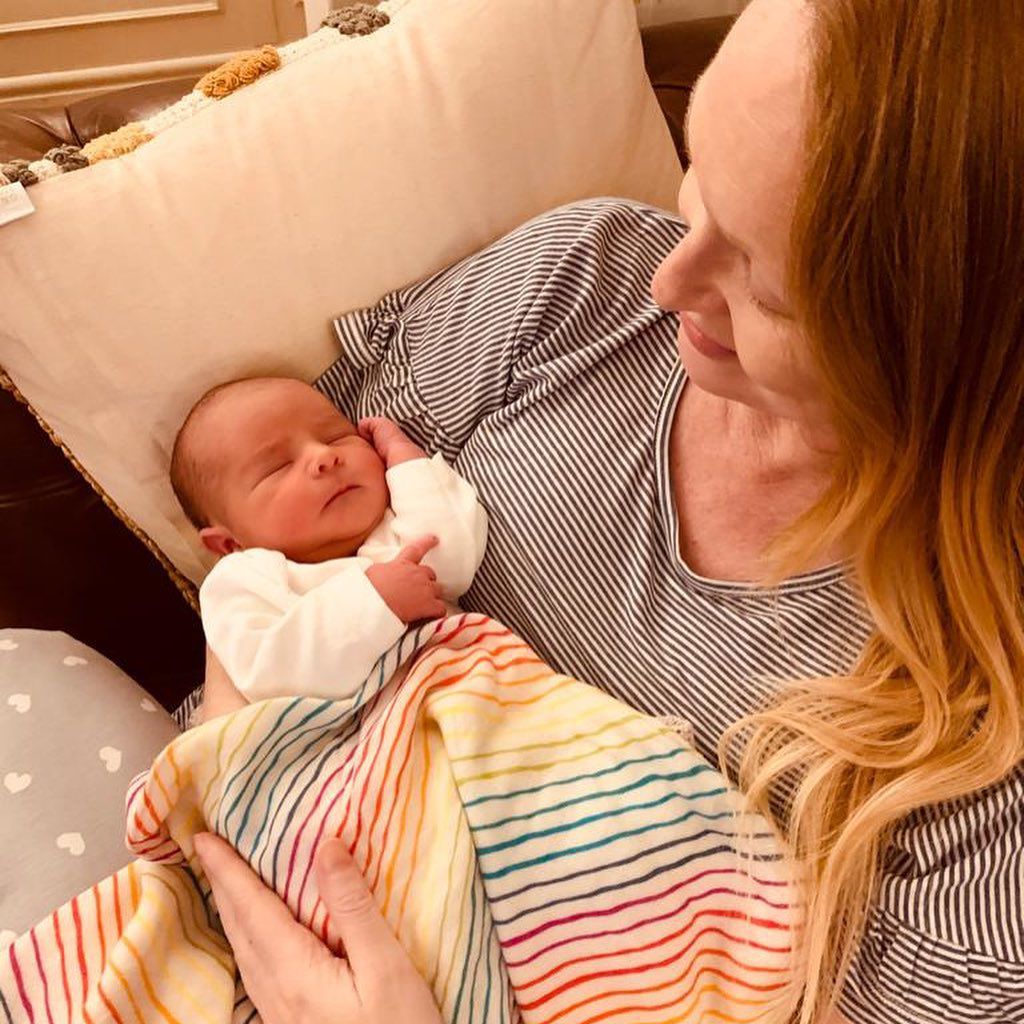 Schauspielerin Michelle Hardwick mit ihrem Sohn Edward “Teddy” Peter Brooks, 2020