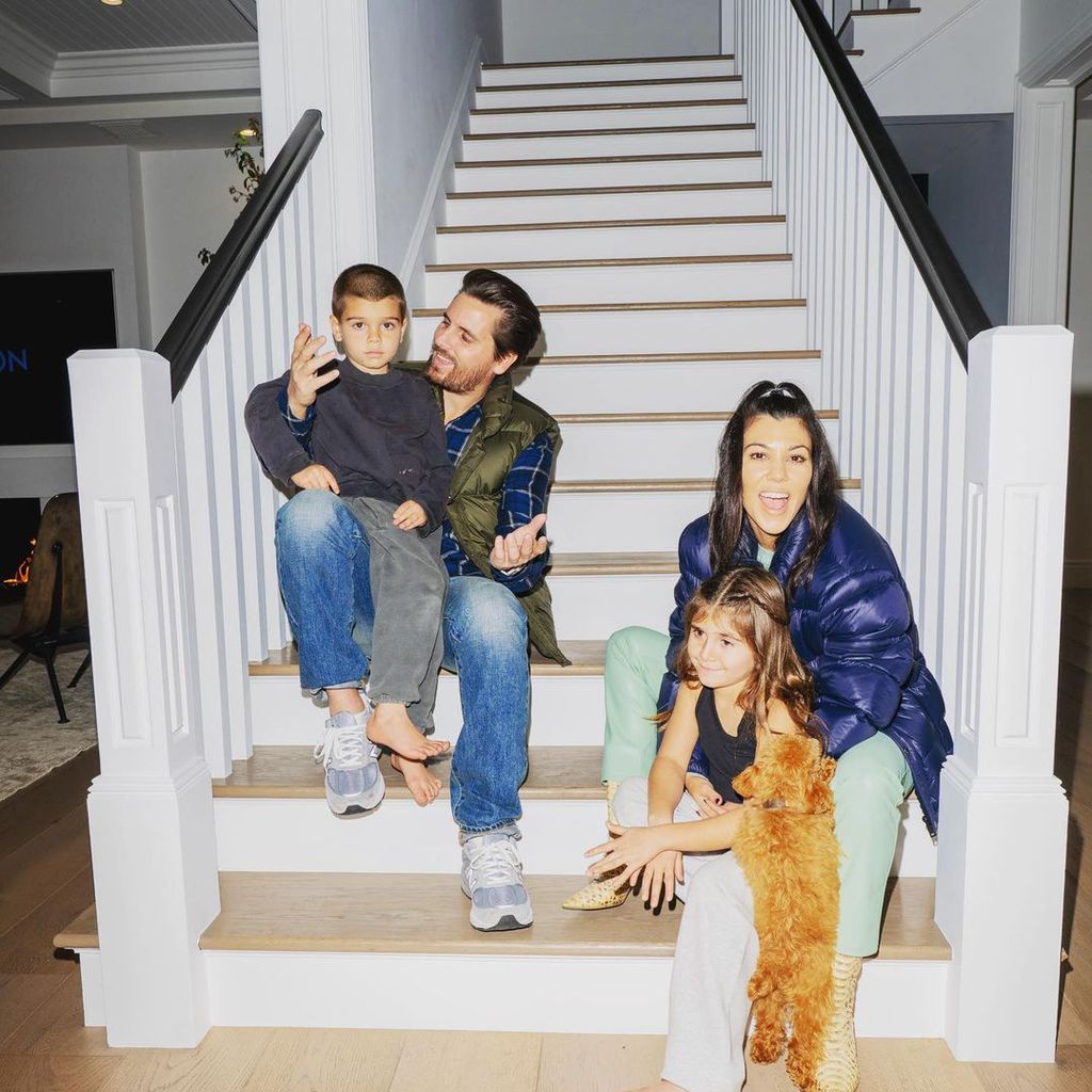 Scott Disick und Kourtney Kardashian mit ihrem Sohn Reign und Tochter Penelope