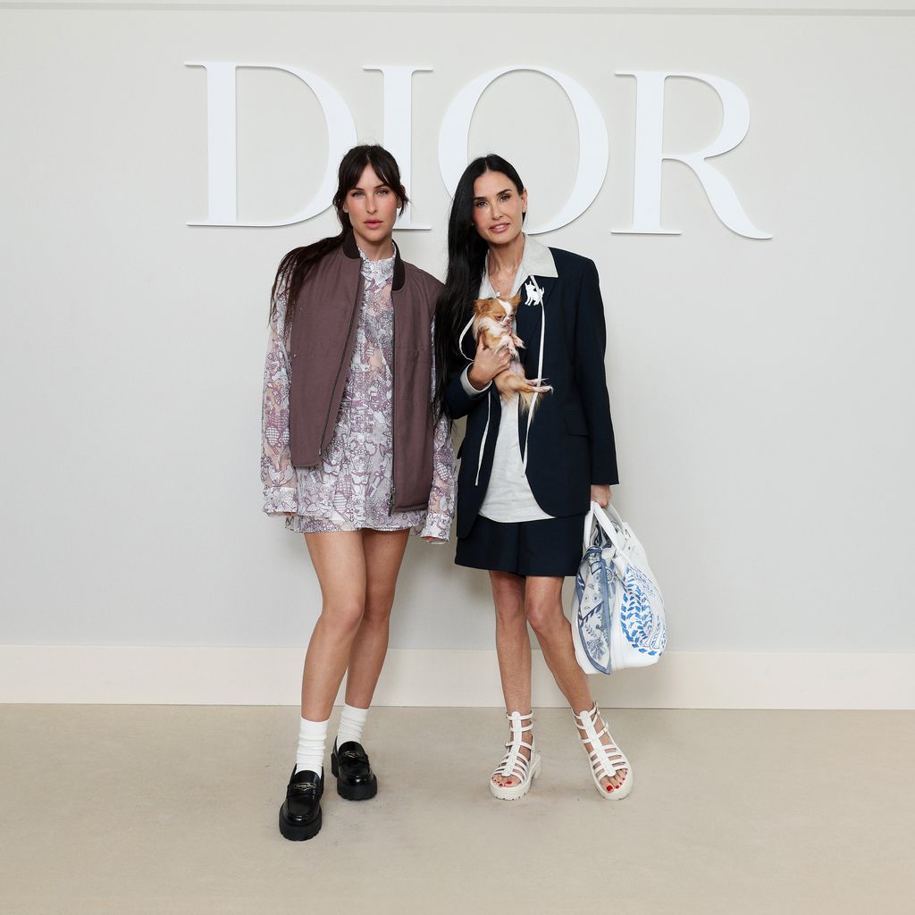 Scout LaRue Willis und Demi Moore, Pariser Fashion Week 2024
