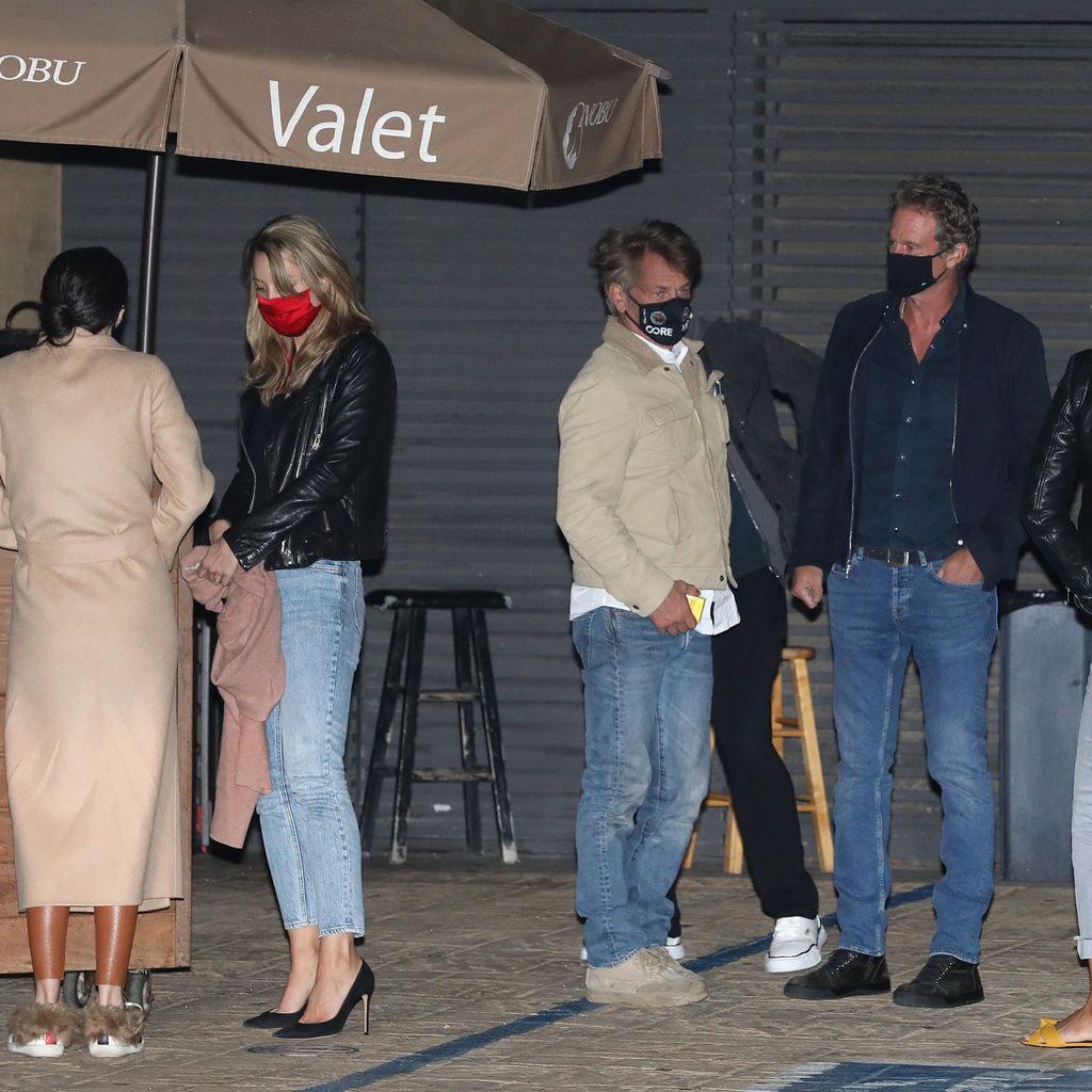Sean Penn, seine Frau Leila George und Rande Gerber in Malibu im April 2021
