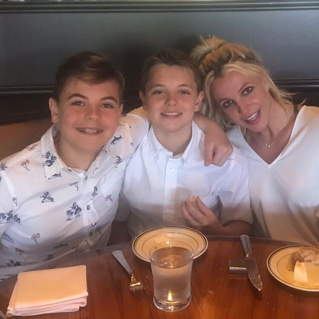 Britney Spears mit ihren Söhnen im Mai 2018