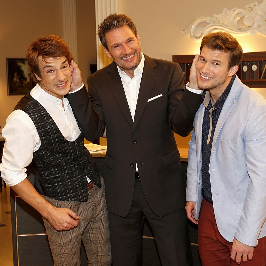 Sebastian Fischer, Dieter Bach und Florian Frowein (v.l.) beim "Sturm der Liebe"-Pressetag