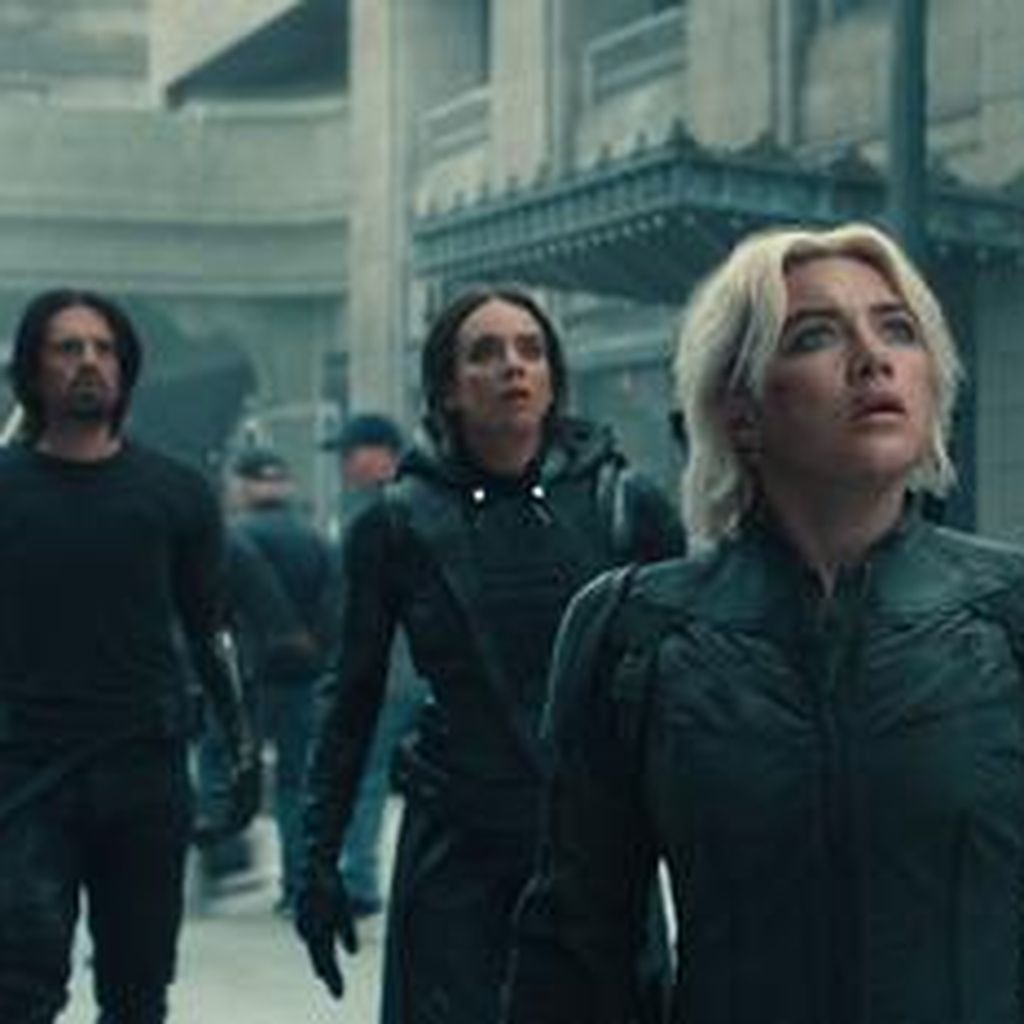 Sebastian Stan, Hannah John-Kamen, Florence Pugh und David Harbour in "Thunderbolts*"