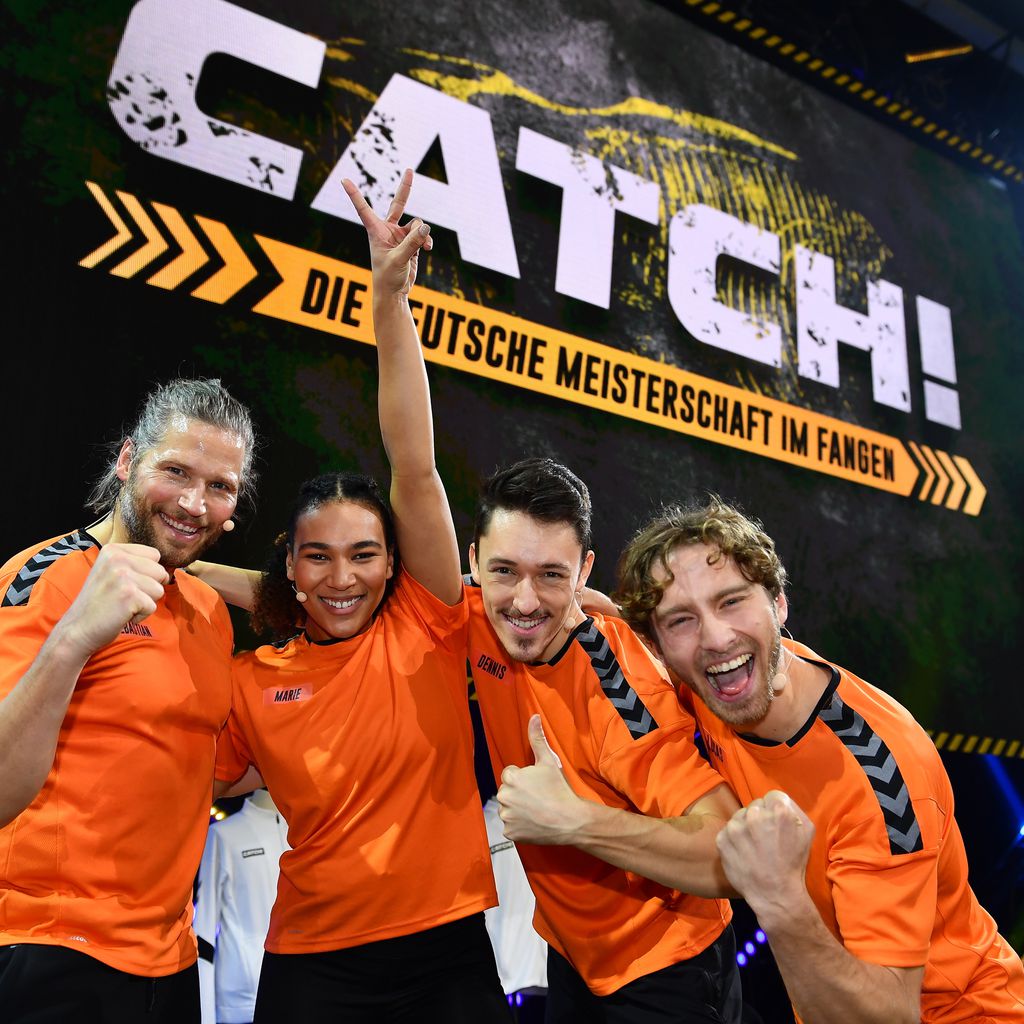 Sebastian Ströbel mit seinem "Catch!"-Team