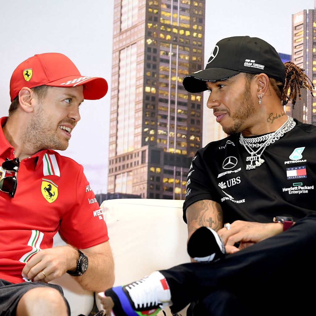 Sebastian Vettel und Lewis Hamilton im März 2020 in Melbourne