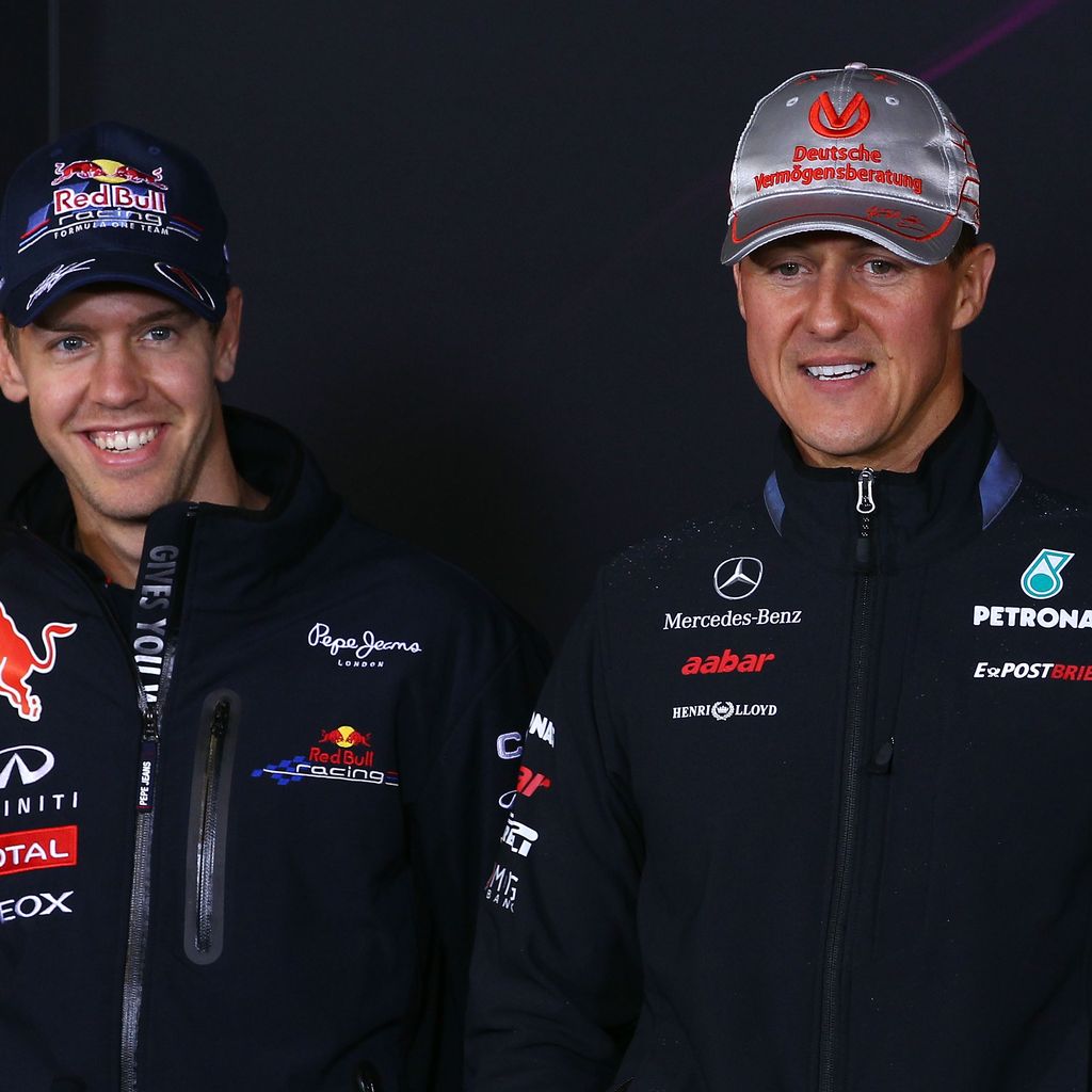 Sebastian Vettel und Michael Schumacher im Juli 2011 in Nürnberg