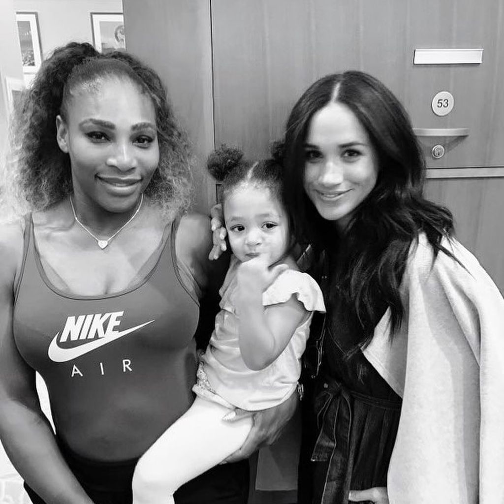 Serena Williams, ihre Tochter Alexis Olympia und Herzogin Meghan