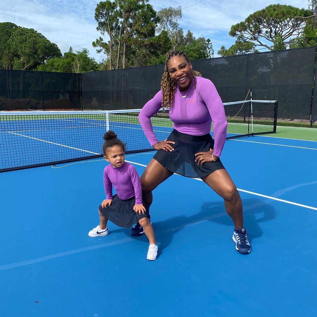 Serena Williams mit ihrer Tochter Olympia
