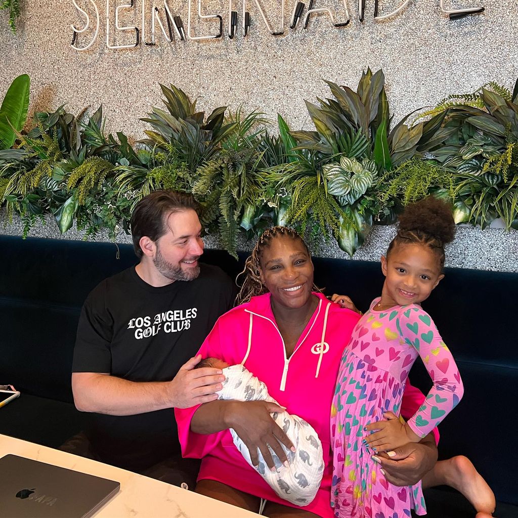 Serena Williams und Alexis Ohanian mit ihren Töchtern Adira und Olympia
