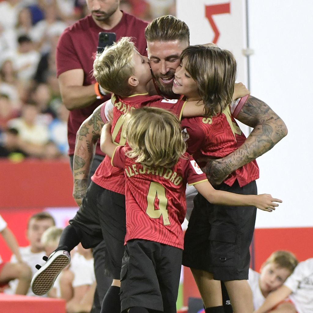 Sergio Ramos mit seinen Kindern, September 2023