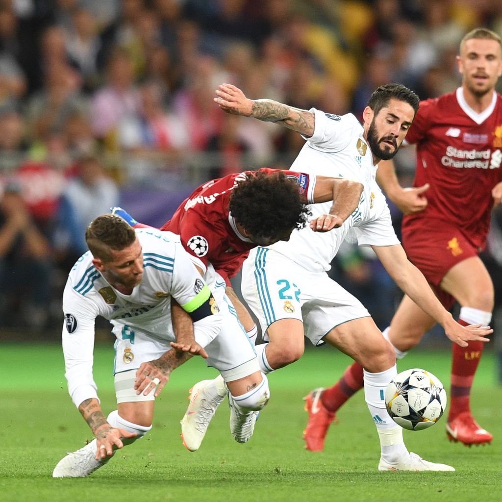 Sergio Ramos (l.) und Mohamed Salah im Champions-League-Finale