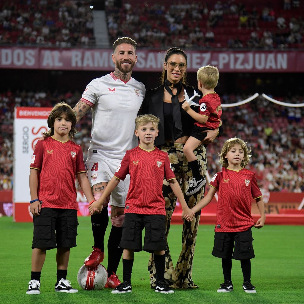 Sergio Ramos und seine Frau Pilar Rubio mit ihren Kindern, September 2023