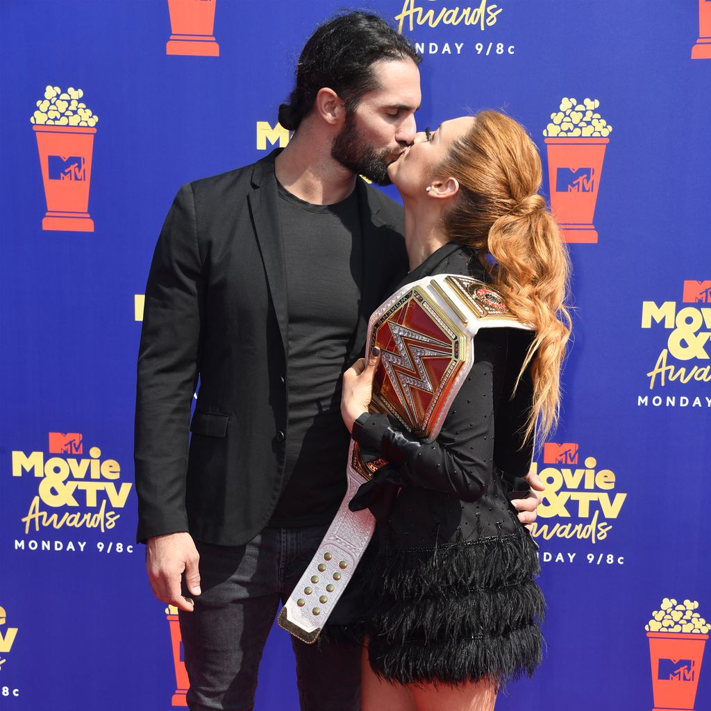 Wrestling-Stars Seth Rollins und Becky Lynch