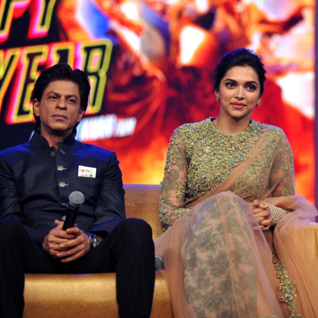 Shah Rukh Khan, Deepika Padukone und Abhishek Bachchan, September 2014