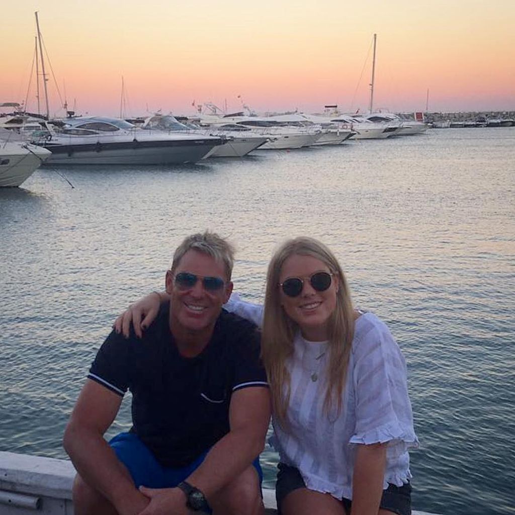 Shane Warne und seine Tochter Brooke Warne