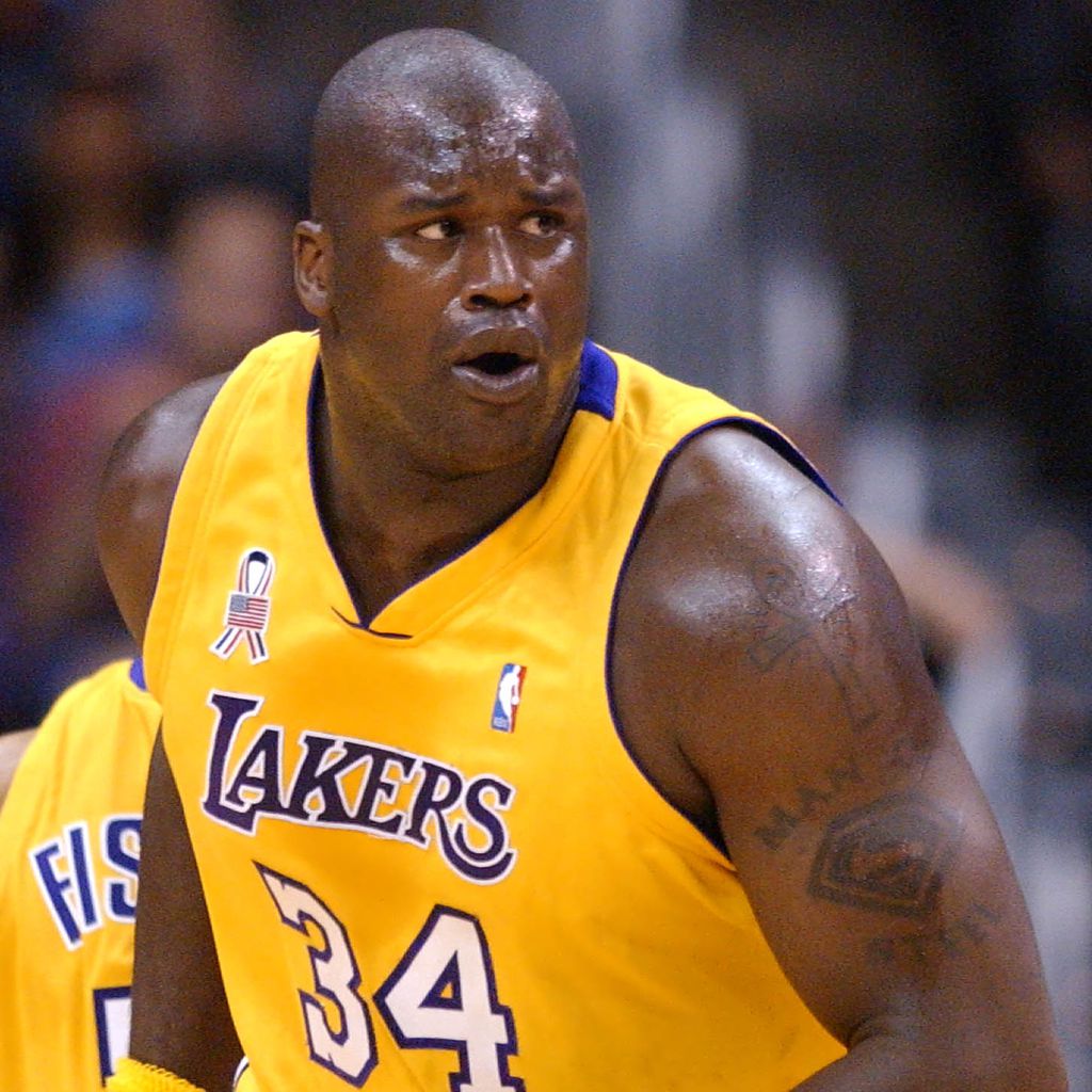 Shaquille O'Neal bei einem Spiel der Los Angeles Lakers, 2002