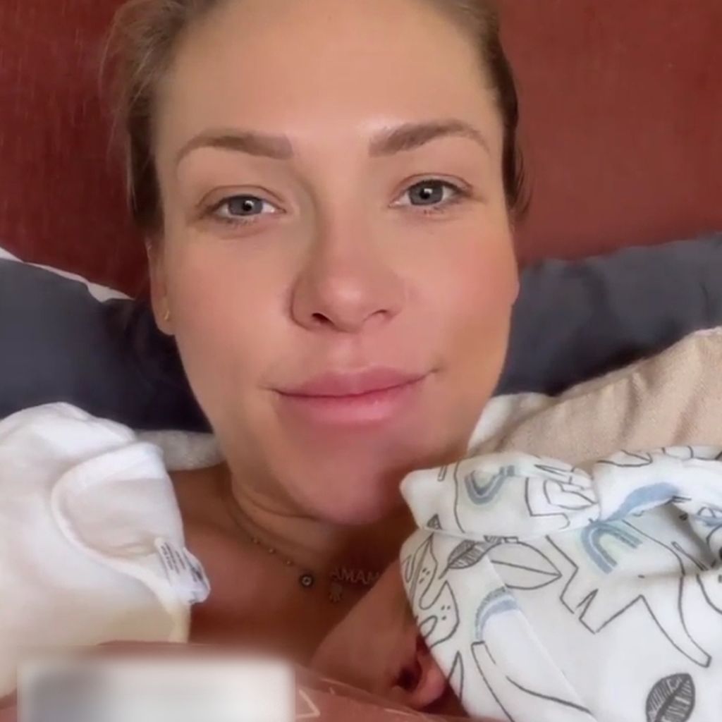 Sharna Burgess mit ihrem Baby