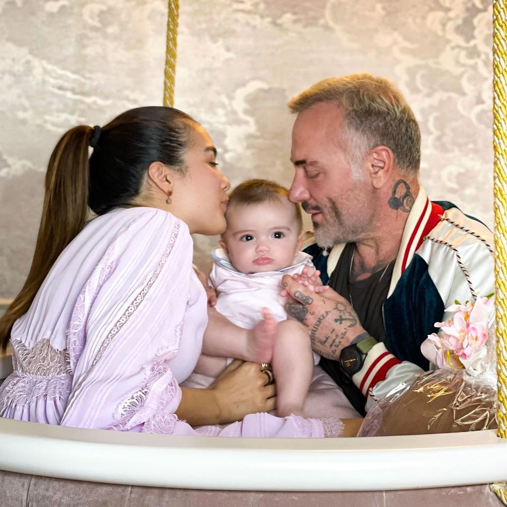 Sharon Fonseca und Gianluca Vacchi mit ihrer Tochter Blu