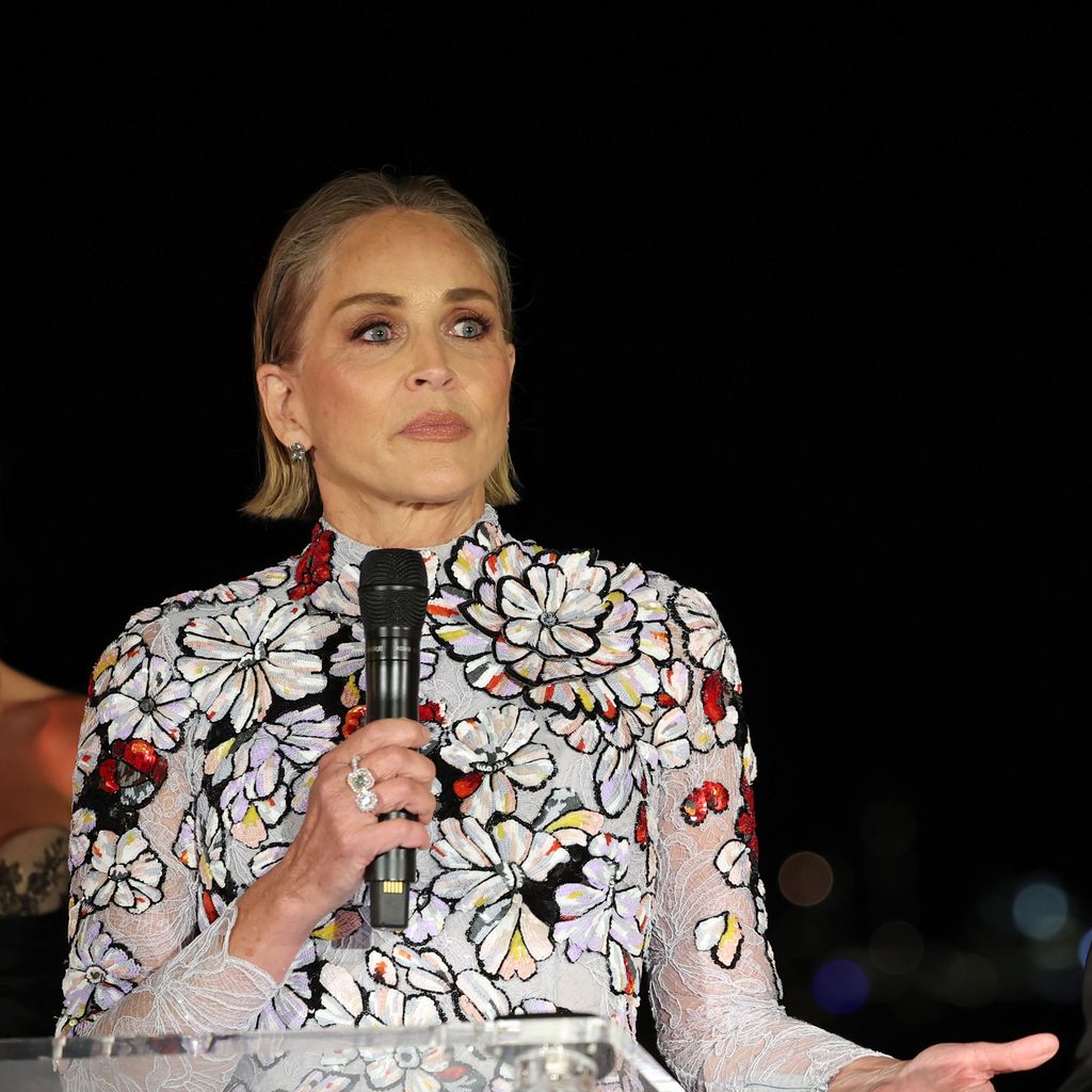 Sharon Stone nimmt den Best Engagement Award beim Better World Fund Gala in Cannes entgegen