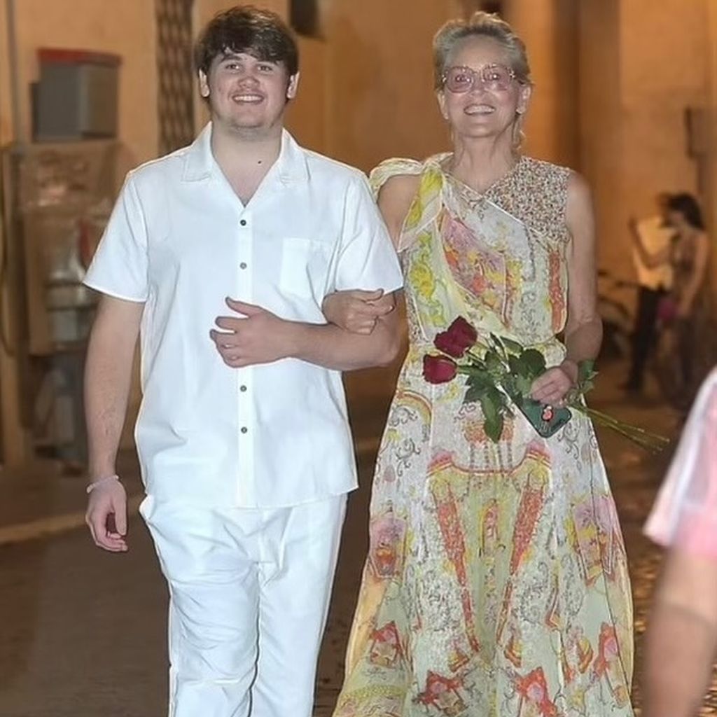 Sharon Stone und ihr Sohn Laird im Juli 2024
