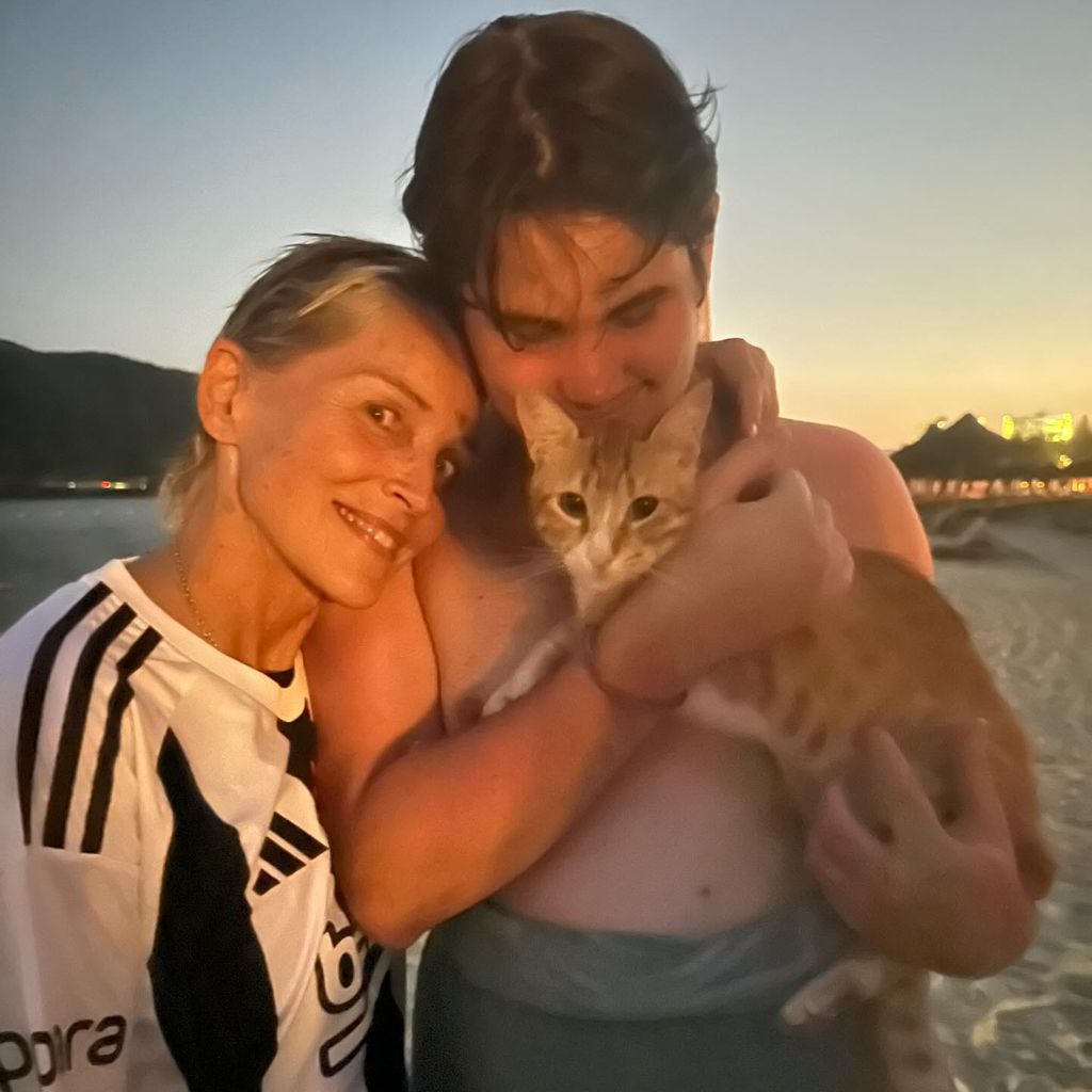 Sharon Stone und ihr Sohn Laird im August 2024