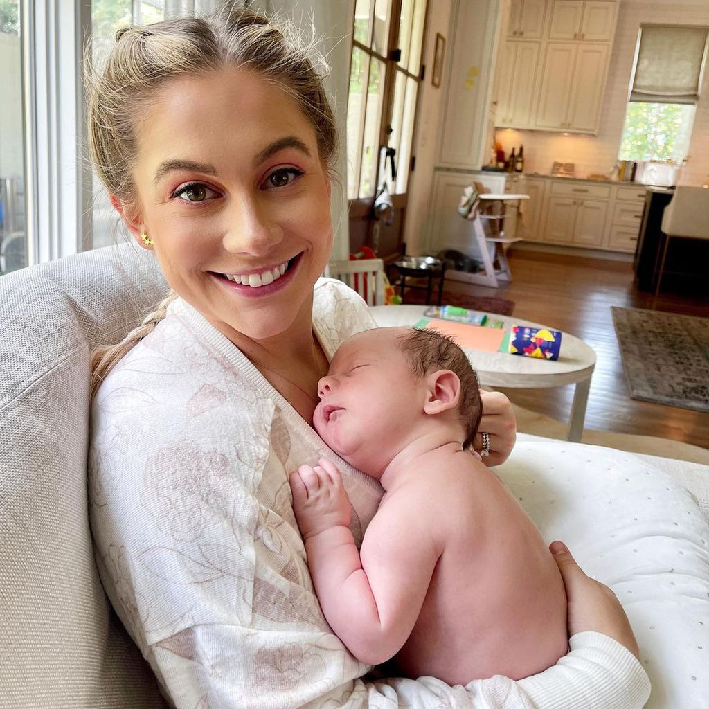 Shawn Johnson East und ihrem Sohn Jett
