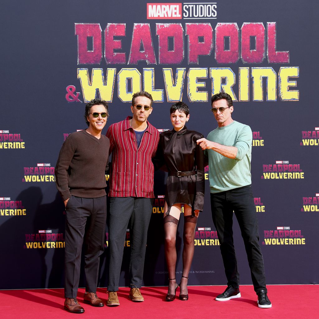 Shawn Levy, Ryan Reynolds, Emma Corrin und Hugh Jackman (v.l.n.r.)