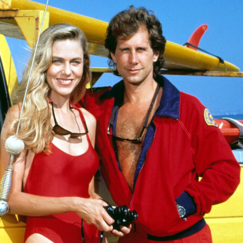 Shawn Weatherly und Parker Stevenson in "Baywatch"