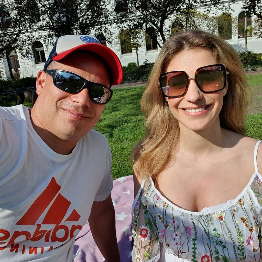 Silva Gonzalez mit seiner Partnerin Stefanie Schanzleh, April 2020