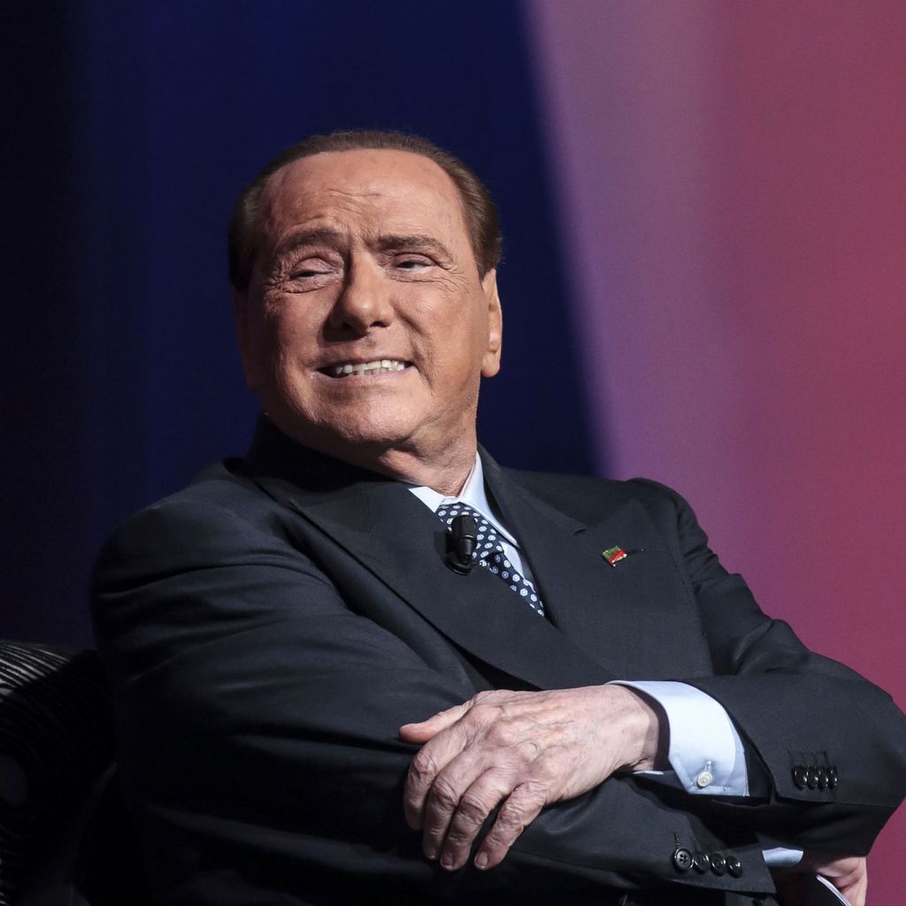 Silvio Berlusconi in der TV-Show "Virus" in Rom