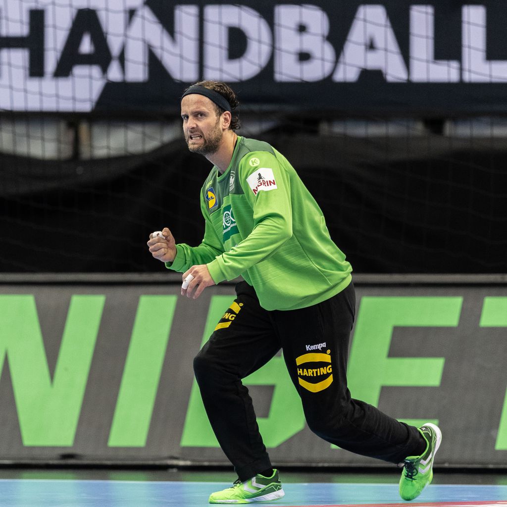 Silvio Heinevetter bei der Handball-Weltmeisterschaft in Berlin im Januar 2019