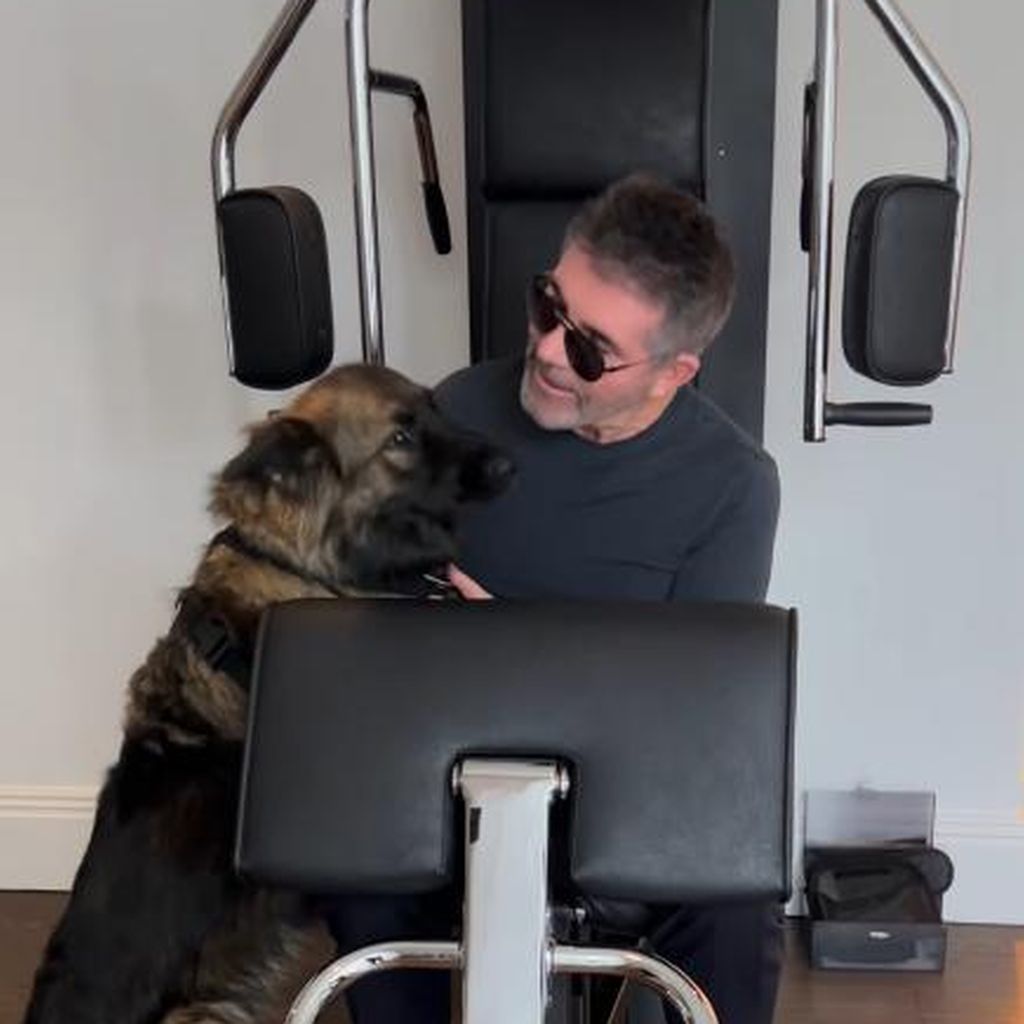 Simon Cowell in seinem privaten Fitnessstudio