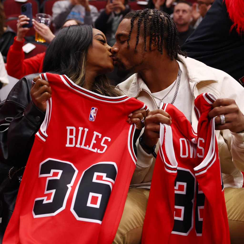 Simone Biles und Jonathan Owens, 2024