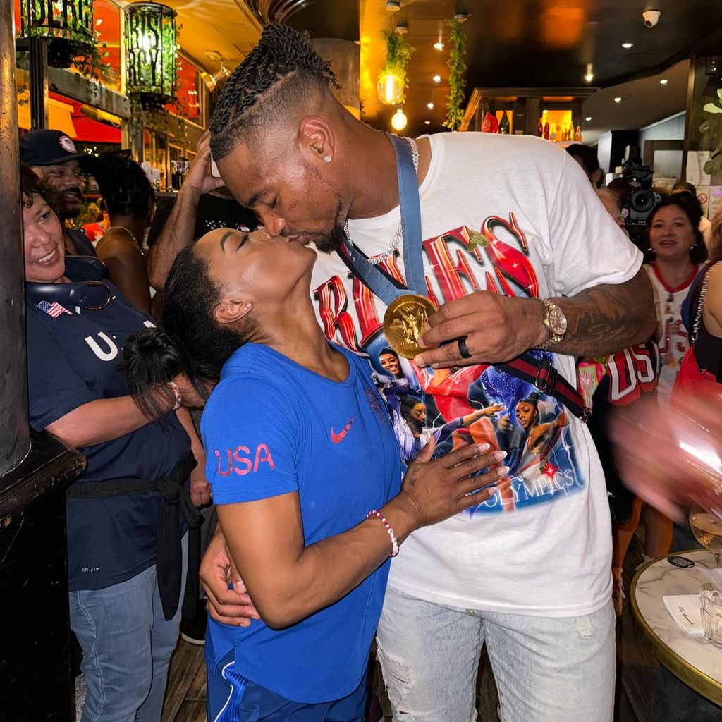 Simone Biles und Jonathan Owens im Juli 2024