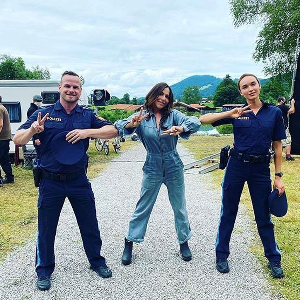 Simone Thomalla und Jacky Wruck am Set von "Frühling"