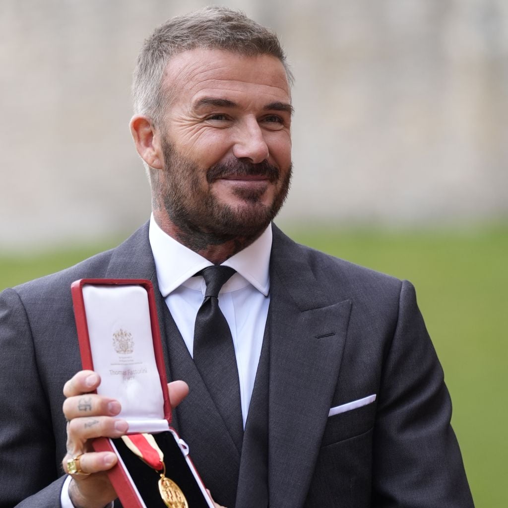 Sir David Beckham nach seiner Auszeichnung als Knight Bachelor auf Schloss Windsor
