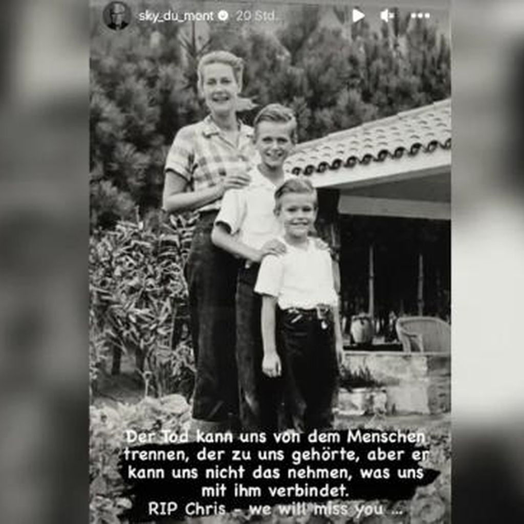 Sky du Mont mit seiner Mutter und seinem Bruder