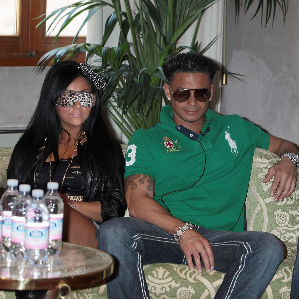 Snooki, Pauly D und Vinny Guadagnino bei einer Pressekonferenz für "Jersey Shore"