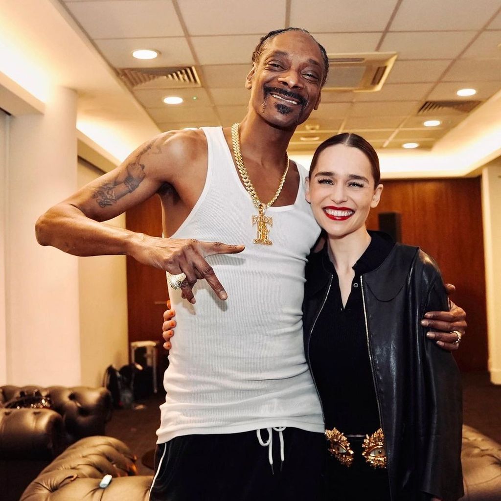 Snoop Dogg und Emilia Clarke nach seinem Konzert in der O2 Arena in London, März 2023